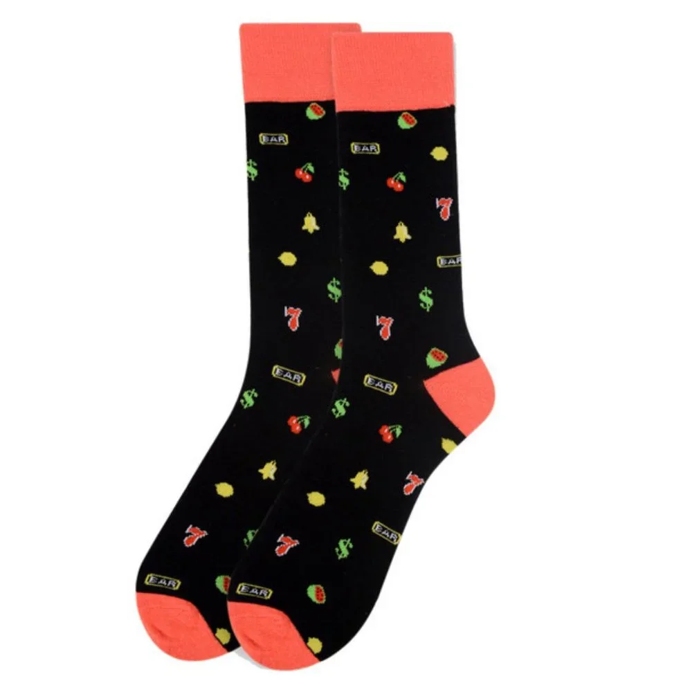 Men's Crew Socks Casino Theme - NWT